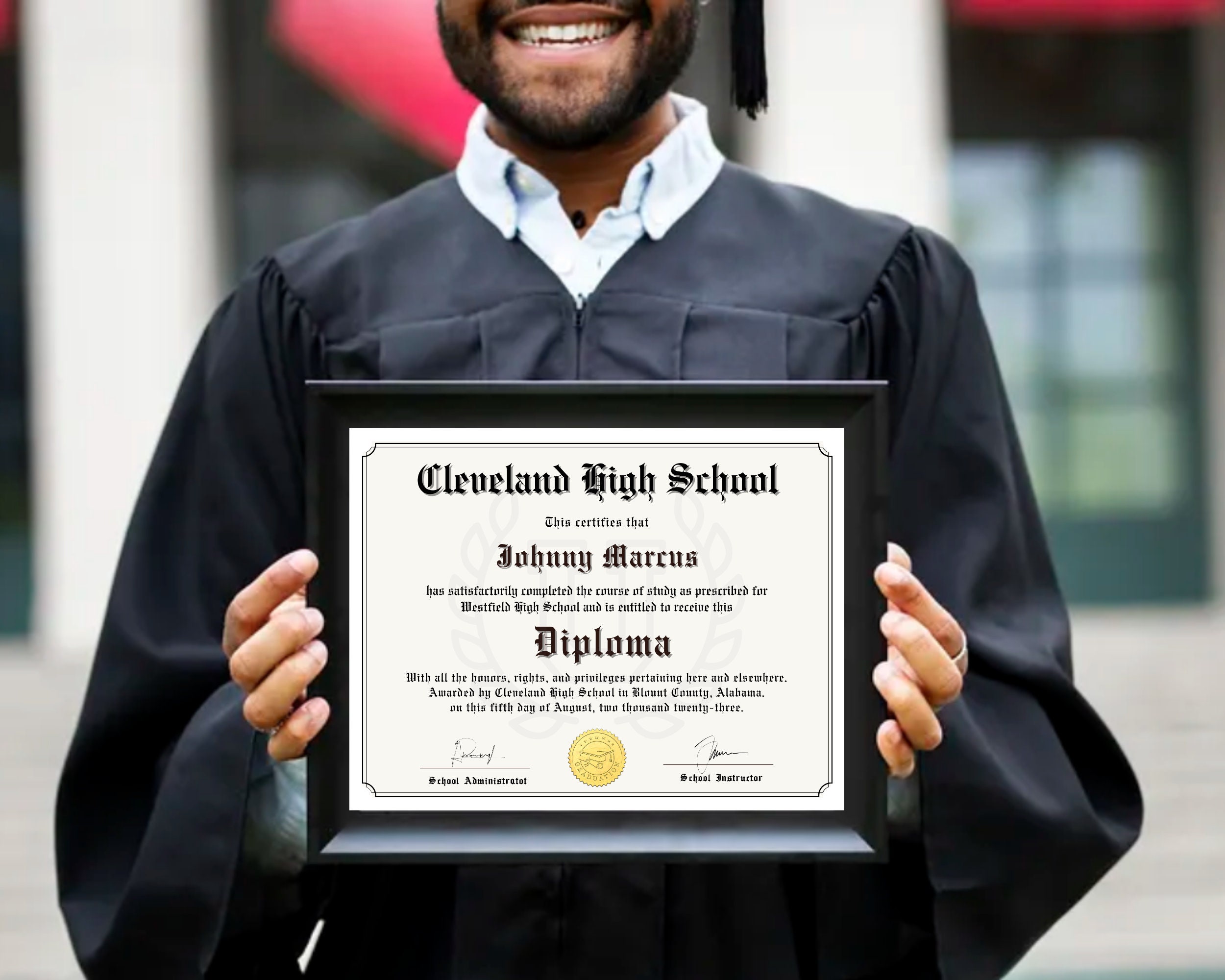 Printable General High School Equivalency Diploma Template, GED Diploma