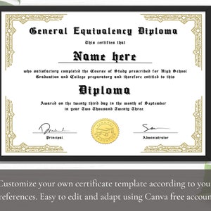 Editable High School Diploma, Printable Diploma Template, Homeschool ...