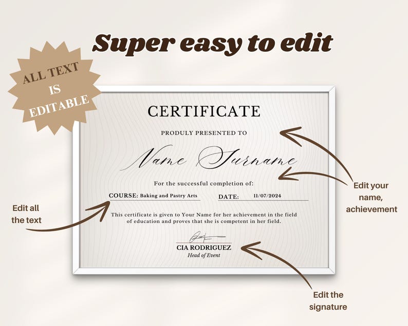 Certificate of Completion Template Printable Lash Artist Certificate