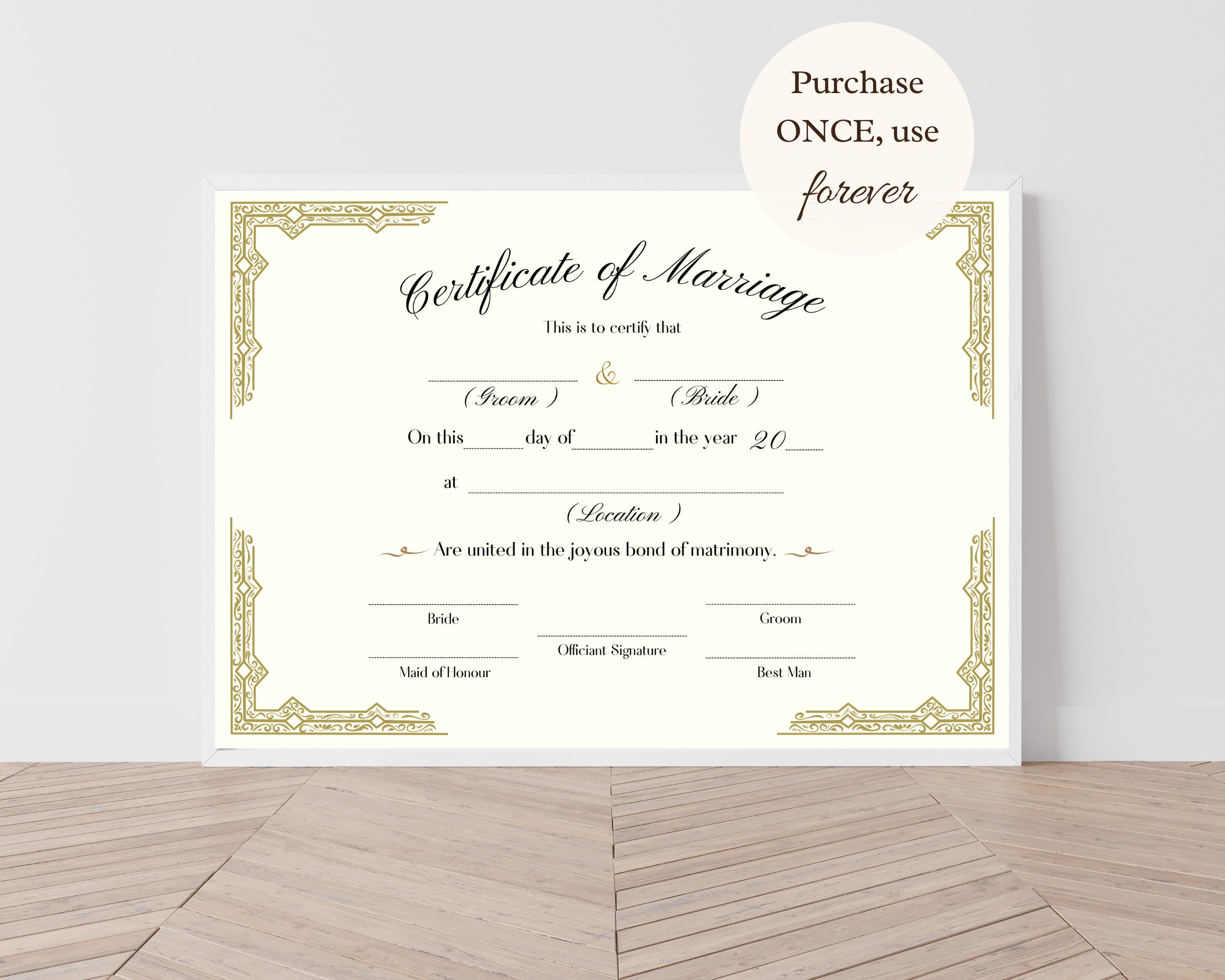 Editable Marriage Certificate Template Certificate of Marriage Template Editable Marriage Certificate Template Certificate of Marriage Template