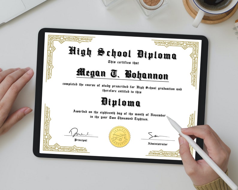 Editable High School Diploma, Printable Diploma Template, Homeschool ...