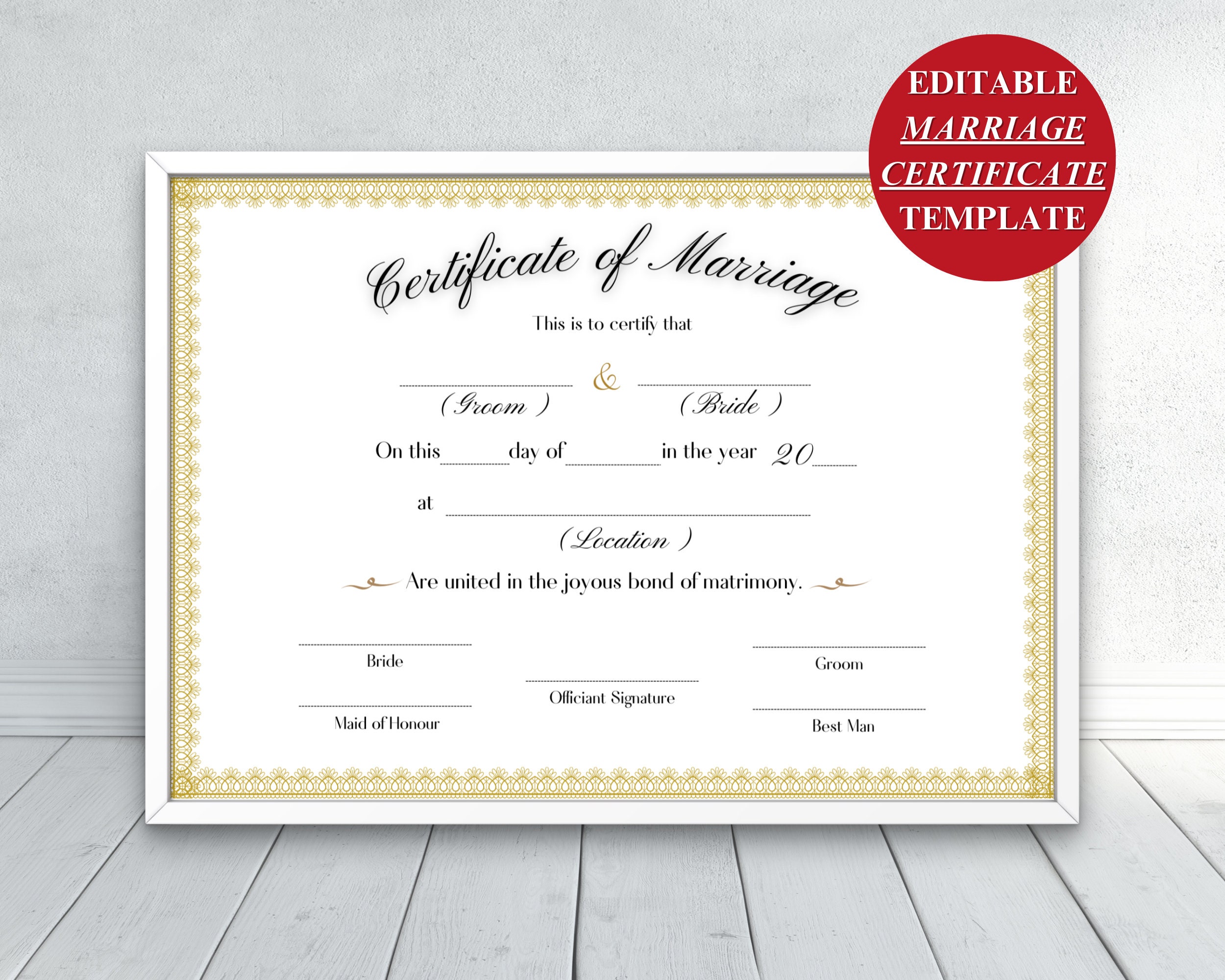 Certificado De Matrimonio De Luisiana En Blanco Certificado De