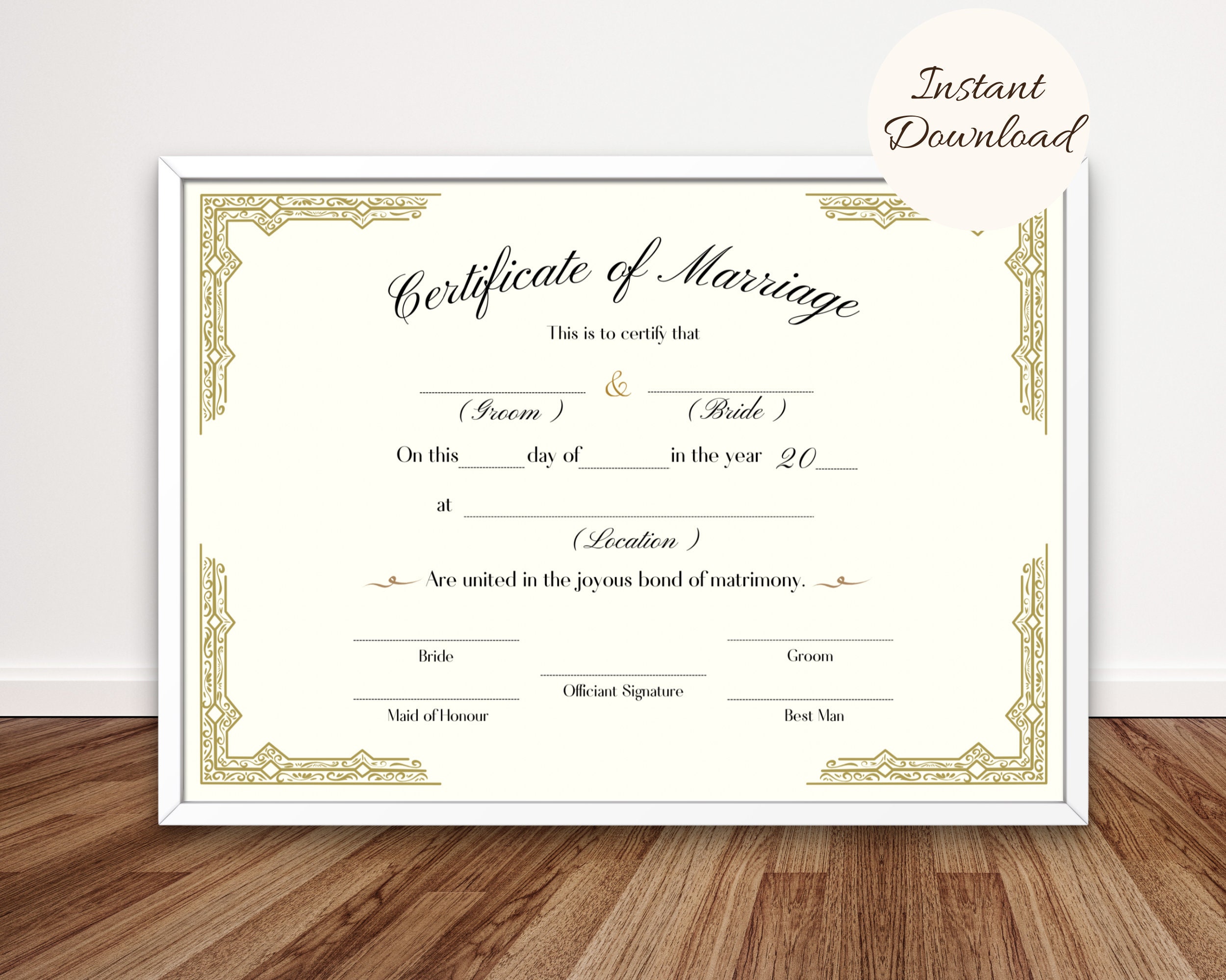 Editable Marriage Certificate Template Certificate of Marriage Template Editable Marriage Certificate Template Certificate of Marriage Template