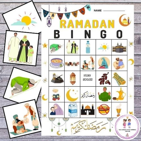 Ramadan bingo | Ramadan bingo game | Ramadan bingo boards | Ramadan bingo printable | Islamic celebration / Holiday around the world