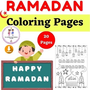 Ramadan Coloring Pages | Children Ramadan Gifts | Islamic Kids Crafts /Toddler Learning Pages/ Art Pages /Ramadan Party