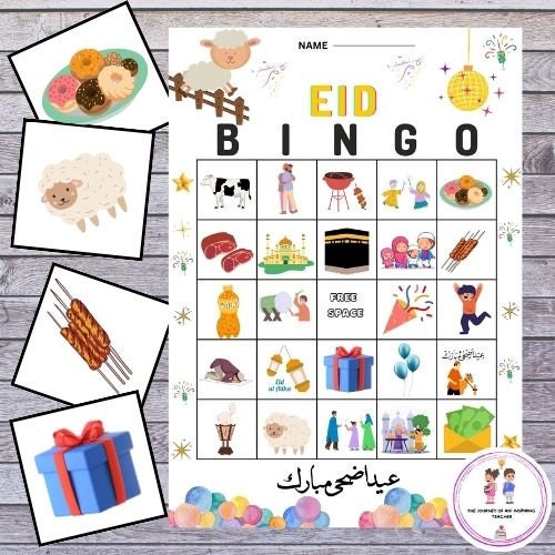 Eid Al-adha Bingo Game |eid Games | Bingo Boards | Printable Eid ...
