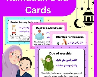 Ramadan Dua Karteikarten | Islamische Dzikr-Karten für Kinder (PDF)