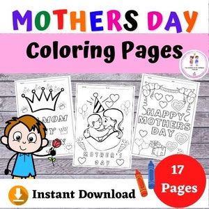 Mothers Day Coloring Pages / Coloring sheets /Mothers Day Activities