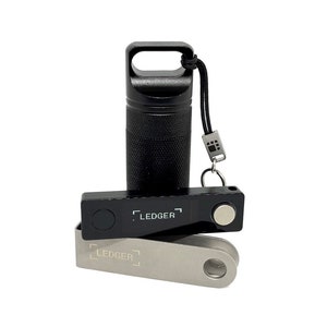 Ledger Capsule, Kapsułka aluminiowa, Tuba drukowana w technologii 3D + Naklejka Bitcoin, Nano X, Portfel zimny, Portfel sprzętowy