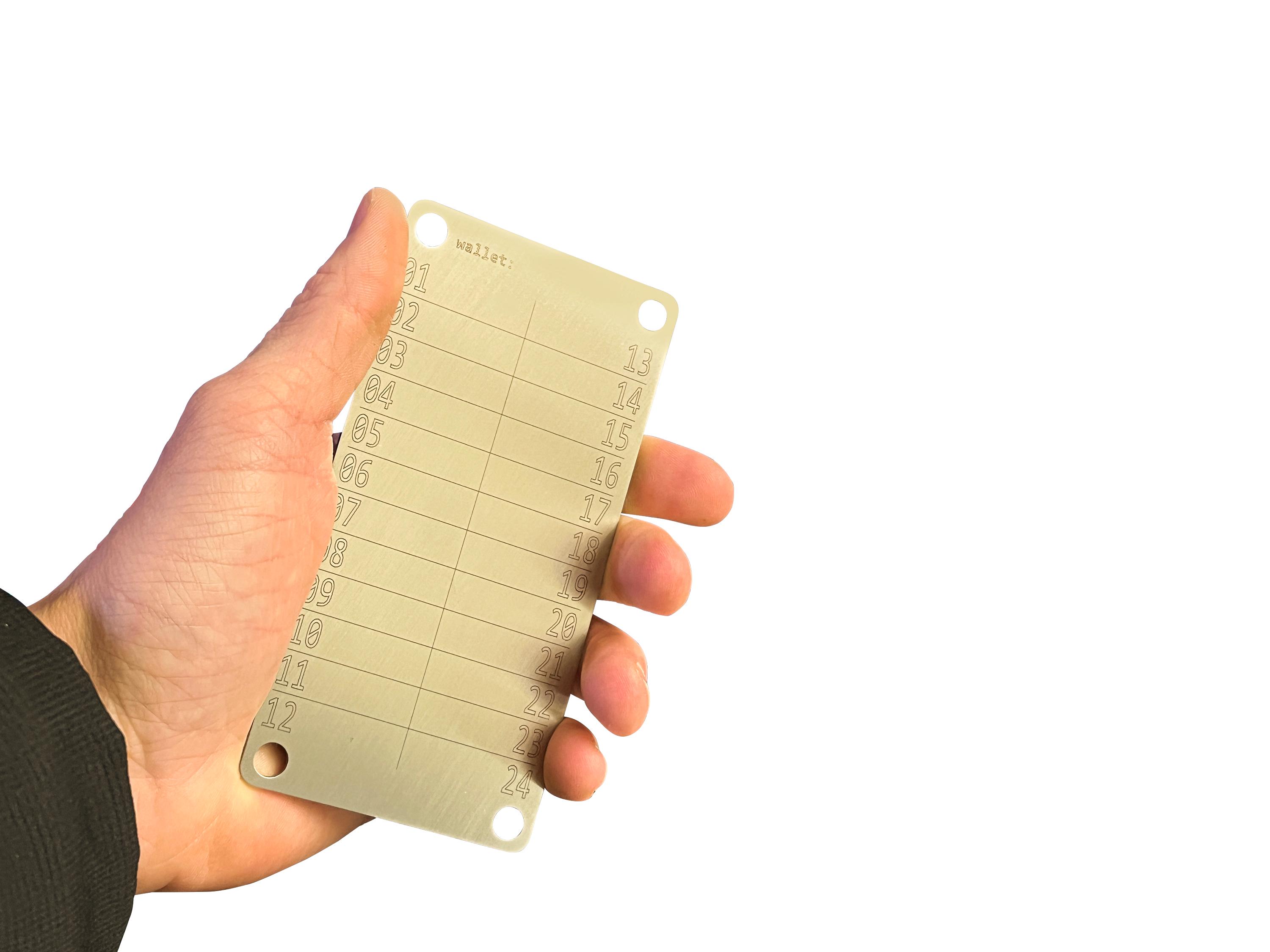 Crypto Storage Joyzens Crypto Seed Phrase Storage Kit - Metal Backup Plates  + Alphabet Stamps | Bitcoin Wallet Cold Storage Security Flat Cap