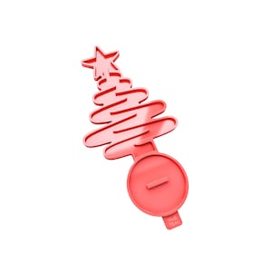 Silikonform für einen spiralförmigen Weihnachtsbaumständer, sternförmiger Harzbaum mit rundem Sockel, 20 cm