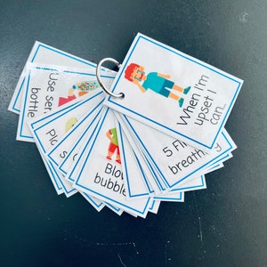 Calm Down Strategy Cards Calm Activities Tools Autism ASD Regulating Social Emotional Learning