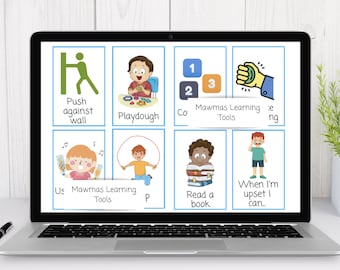 DIGITALER DOWNLOAD Calm Down Strategiekarten Calm Aktivitäten Werkzeuge Autismus ASD Regulierung Soziales Emotionales Lernen Selbstregulierung Sofort