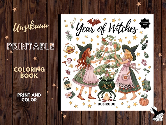 Year of Witches Coloring Book PDF (Digital Download)