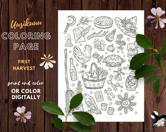 Lammas | Lughnasadh Witch Coloring Page