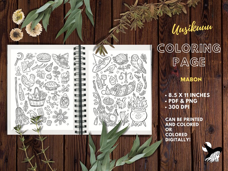 Mabon Printable Coloring Page - Etsy