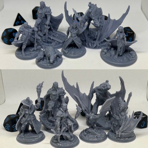 Complete Set of 12 Vampire Miniatures, Dungeons and Dragons, D&D Vampires, TTRPG, High Quality Miniature, DnD Miniatures (32mm scale)