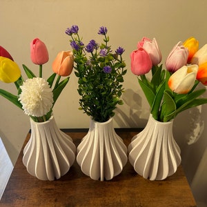 Zolara Vase, 3d Printed, For Dried Flowers, Home Decor, Marble Vase, For Fake Flowers, Stylish Decor, Table Centrepiece