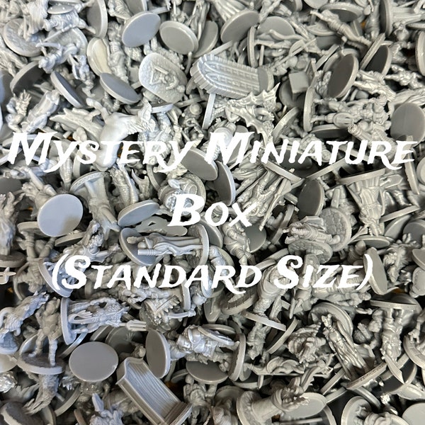 Mystery Bulk Box of standard miniatures, Tabletop RPG, Dungeons and Dragons, High Quality Miniatures, DnD Bundle (28-32mm scale)