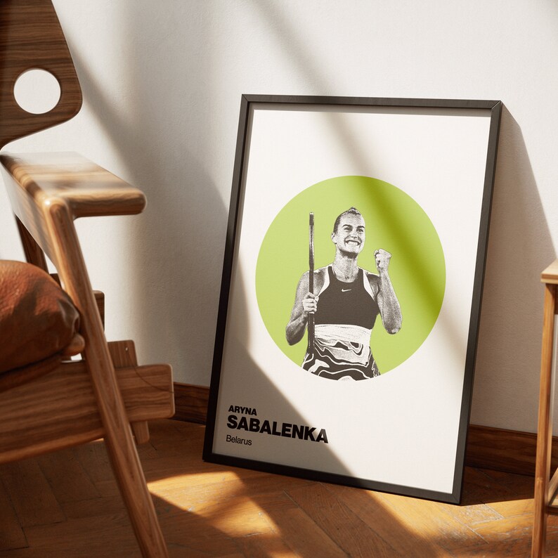Aryna Sabalenka Printable Poster: Art for Tennis Fans Mid century Aryna Sabalenka Printable Poster: Art for Tennis Fans Mid century