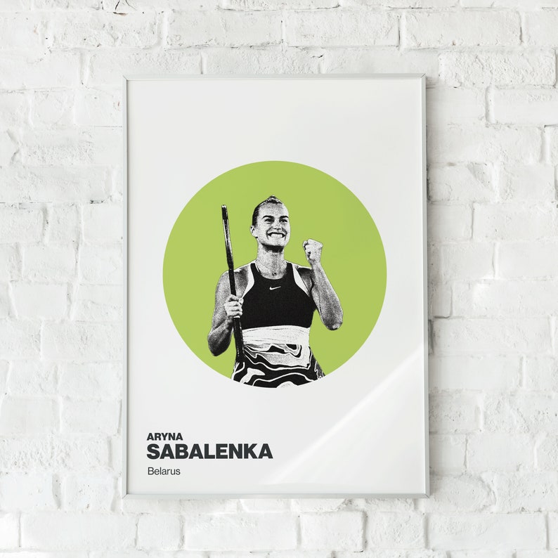 Aryna Sabalenka Printable Poster: Art for Tennis Fans Mid century Aryna Sabalenka Printable Poster: Art for Tennis Fans Mid century
