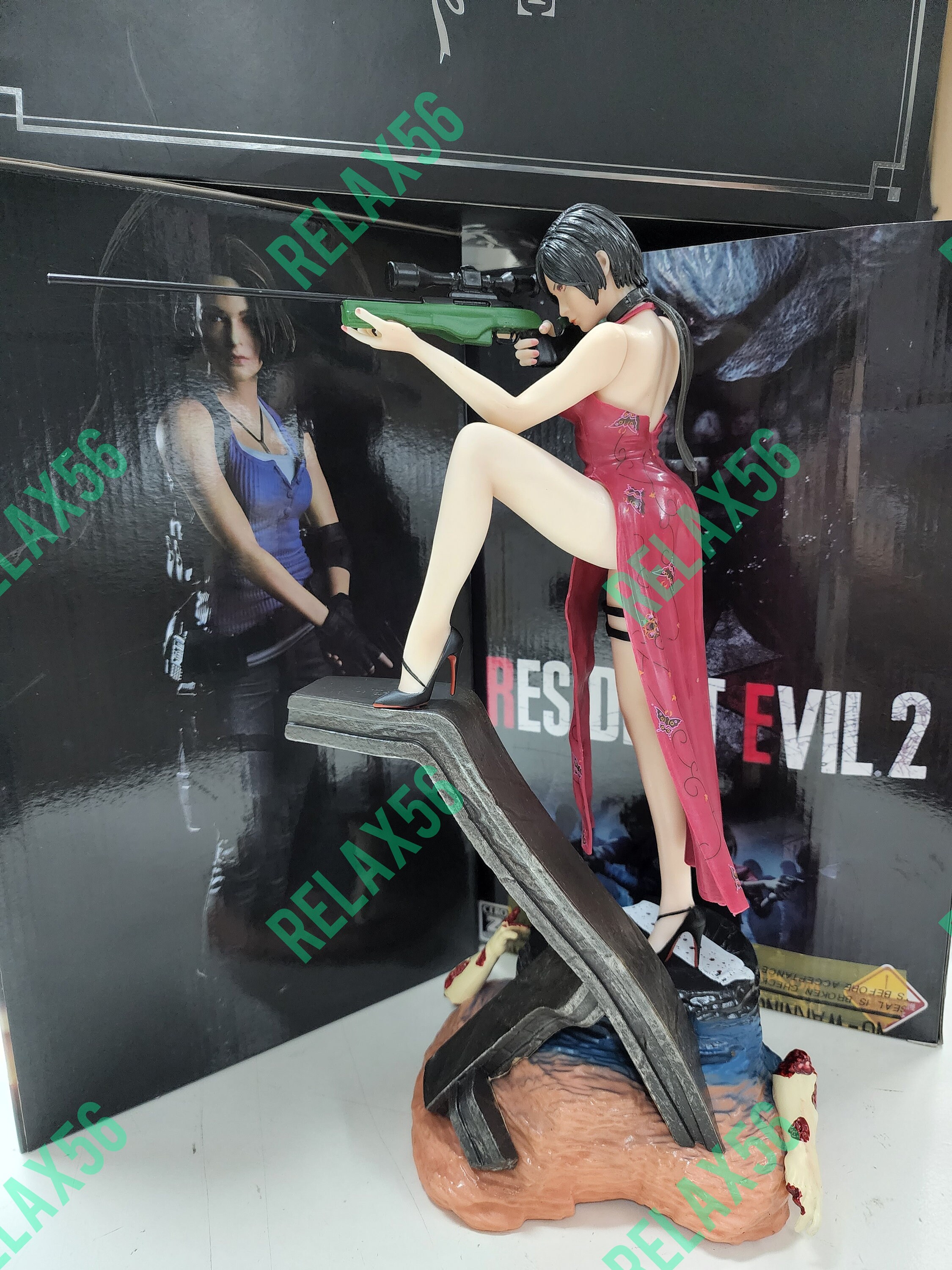 36CM Resident Evil Figure Ada Wong Zombie Huntress Sniper Pose 