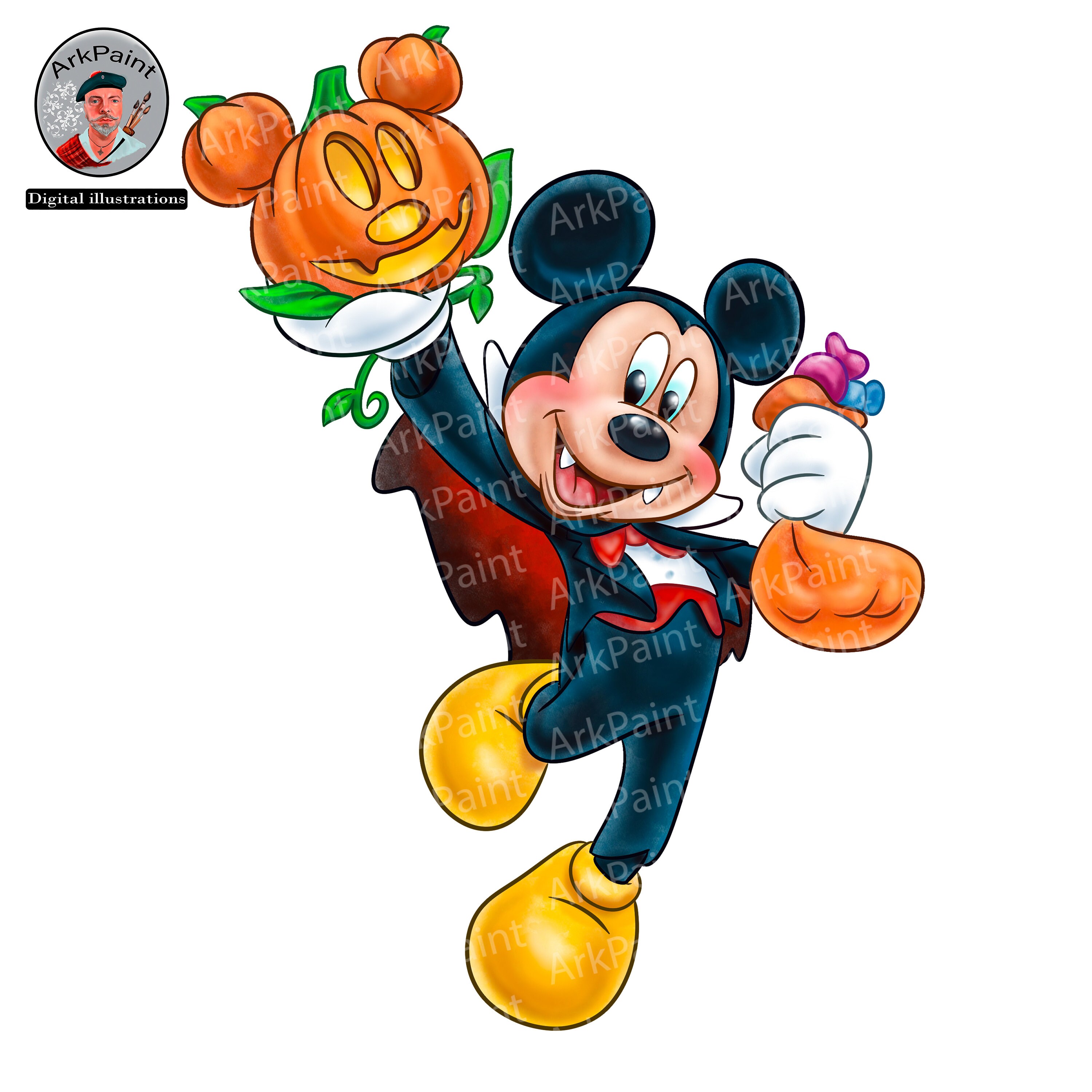 Halloween Mickey Mouse PNG Mickey Mouse Clipart Mickey Mouse Etsy