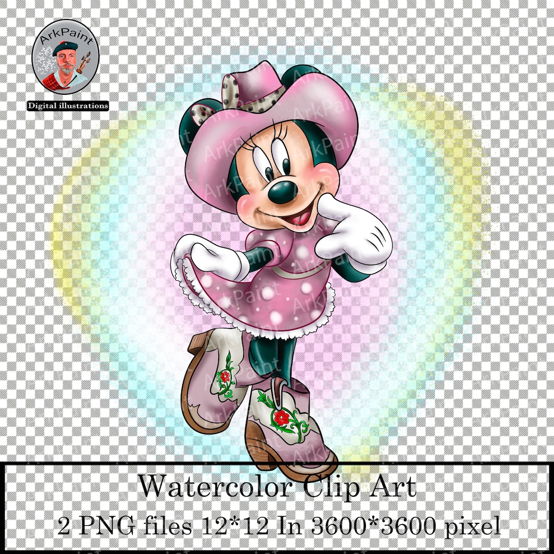 Cowgirl Minnie Mouseminnie Mouse PNG Minnie Mouse Fairy Etsy