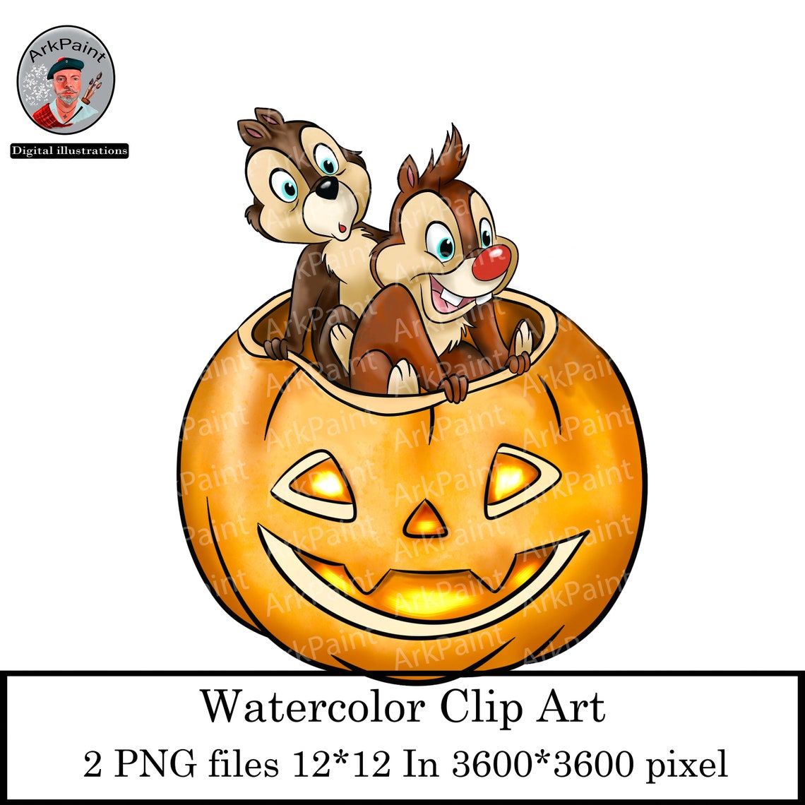 Halloween Chip and Dale PNG Chip and Dale Clipartchip and - Etsy