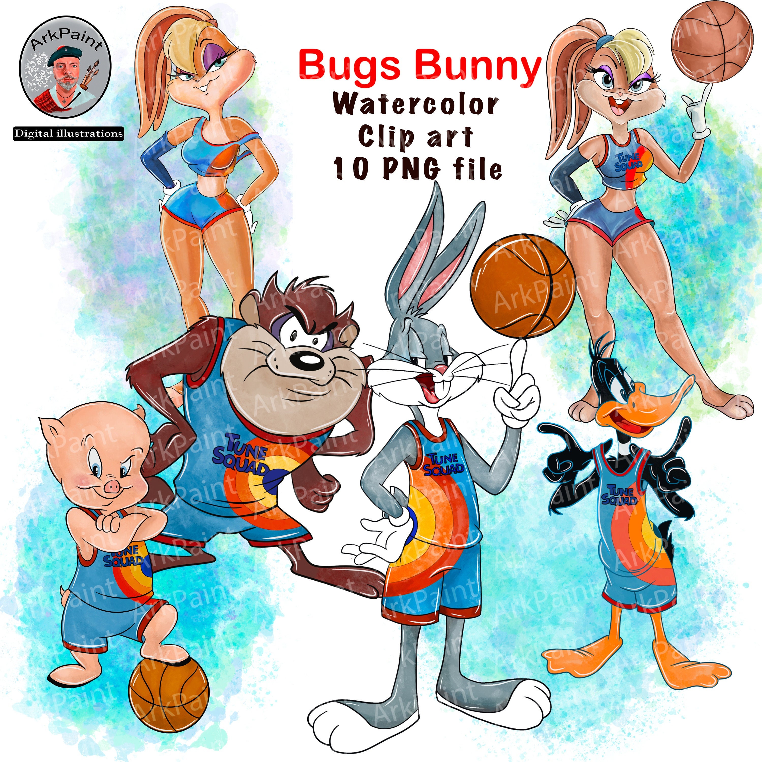 Bugs Bunny Png lola Bunny Daffy Ducktasmanian Devil looney - Etsy Denmark