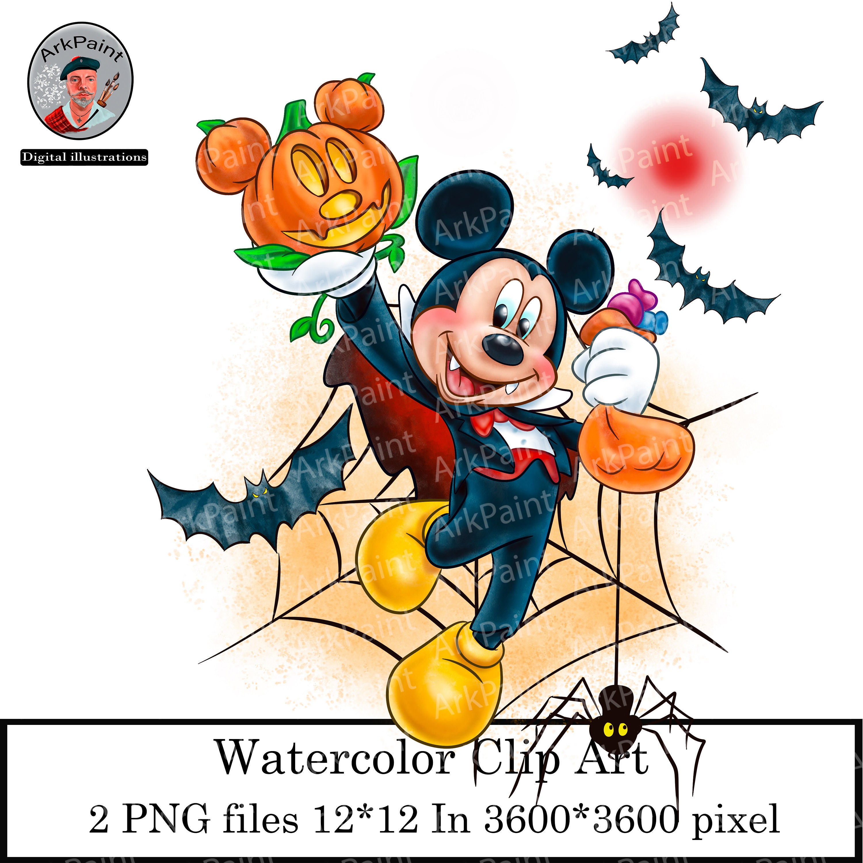 Halloween Mickey Mouse PNG Mickey Mouse Clipart Mickey Mouse Etsy