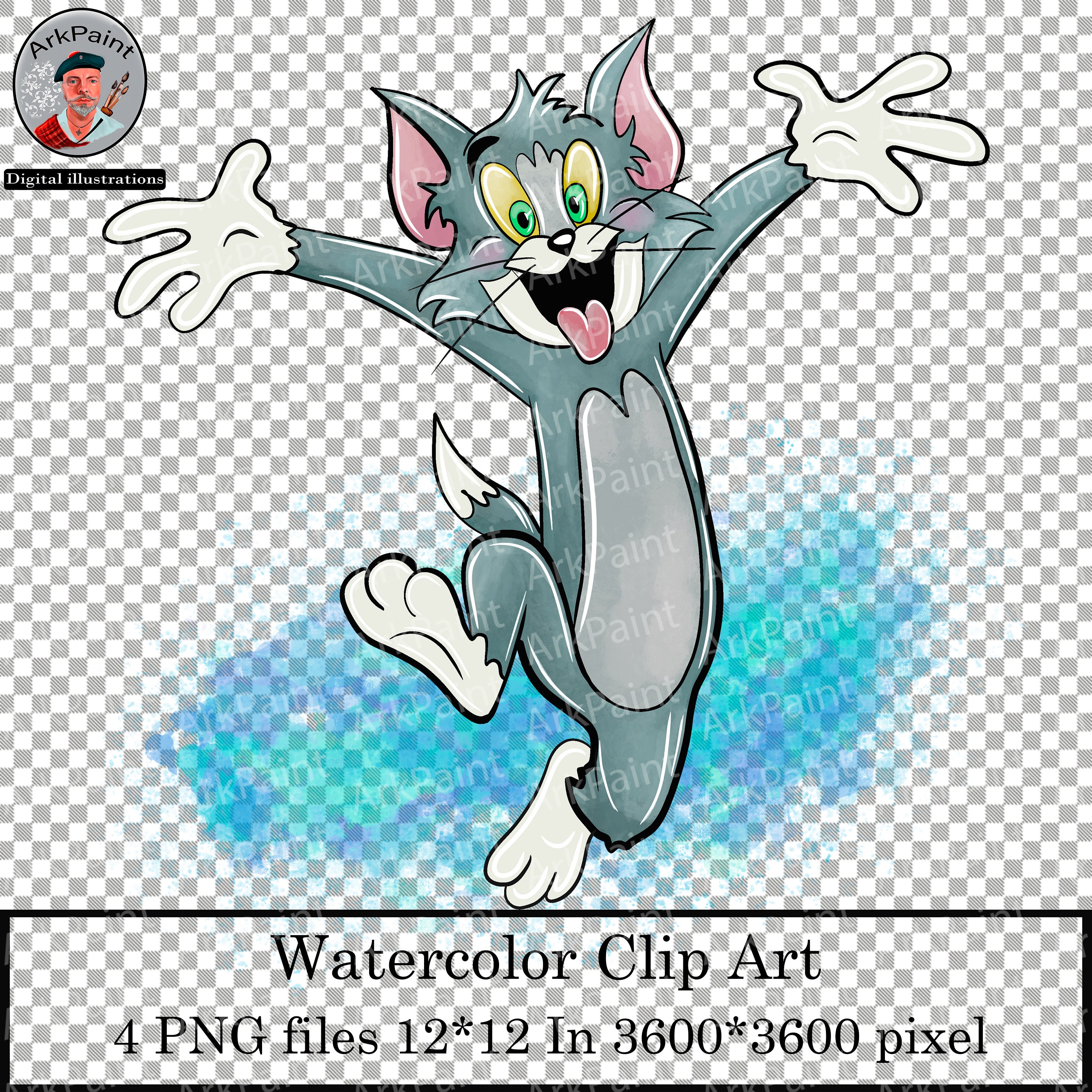 Painting Cartoon png download - 442*1156 - Free Transparent Tom