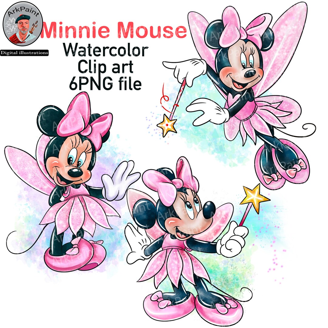 Minnie Mouse PNG Minnie Mouse Fairy Clipart Minnie Mouse - Etsy