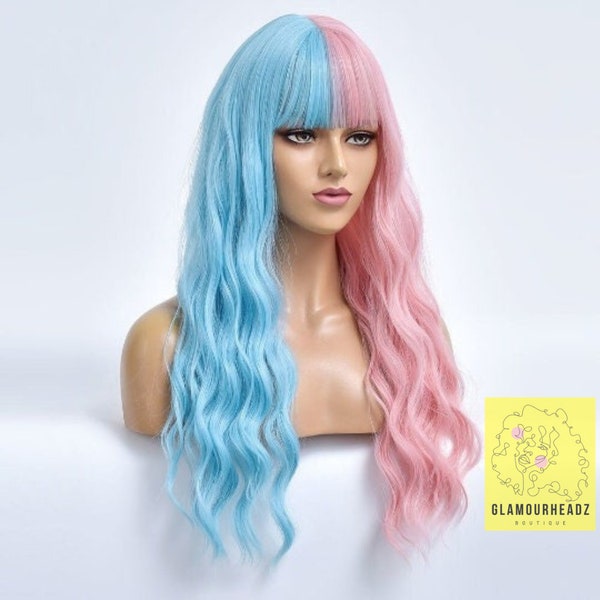 Pink and Blue Wig