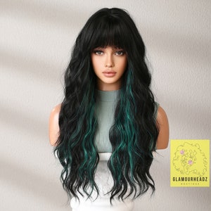 Black and Green Wig image 10