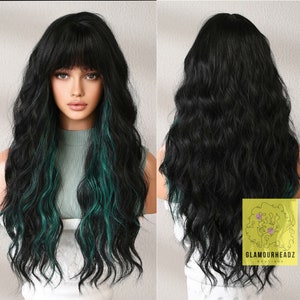 Black and Green Wig image 1