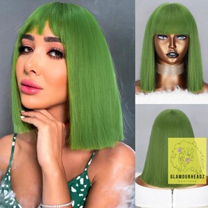 Green wigs for sale cheap
