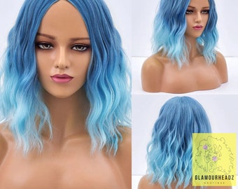 Ombre Blue Wig