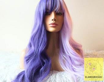 Two Tone Purple Wig