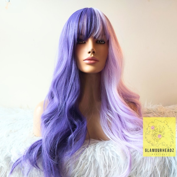 Two Tone Purple Wig