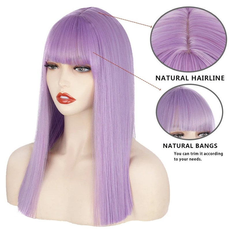 Medium Violet Wig image 7