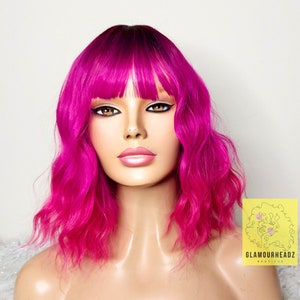 Bright Pink Ombre Wig