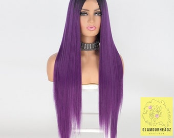 Long Purple Wig