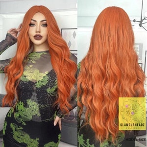 Long Orange Wig