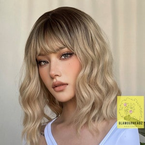 Blonde Wig with Bangs