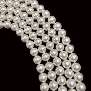 Natural crystal white 001 650 Swarovski pearl genuine Swarovski round beads for jewelry making 2mm 3mm 4mm 5mm 6mm 8mm 10mm 12mm zdjęcie 4