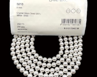 Natural crystal white (001 650) Swarovski pearl genuine Swarovski round beads  for jewelry making 2mm 3mm 4mm 5mm 6mm 8mm 10mm 12mm