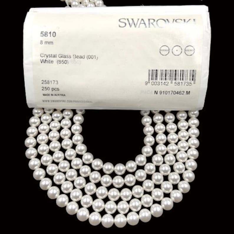 Natural crystal white 001 650 Swarovski pearl genuine Swarovski round beads for jewelry making 2mm 3mm 4mm 5mm 6mm 8mm 10mm 12mm zdjęcie 1