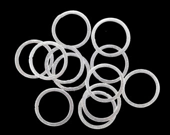 20mm, 25mm, 30mm, 35mm, Silver Plated Round Copper Circle Washer Findings, Copper brushed finish link beads, Copper Connectors SKU- BC302