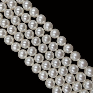 Natural crystal white 001 650 Swarovski pearl genuine Swarovski round beads for jewelry making 2mm 3mm 4mm 5mm 6mm 8mm 10mm 12mm zdjęcie 5